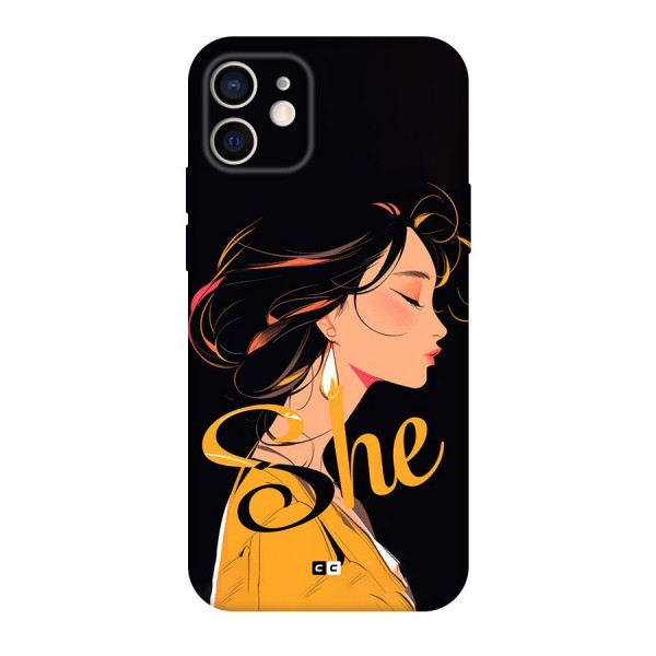 Yellow Lady Back Case for iPhone 12 Pro